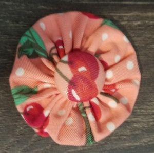 M2M MJ Cherry Lap Dress Hair Bow Clip New